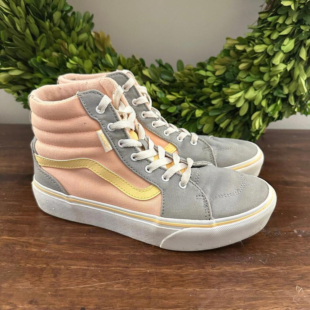 Vans Filmore Hi Platform Color Block Tropical Peach Sneakers 6‎